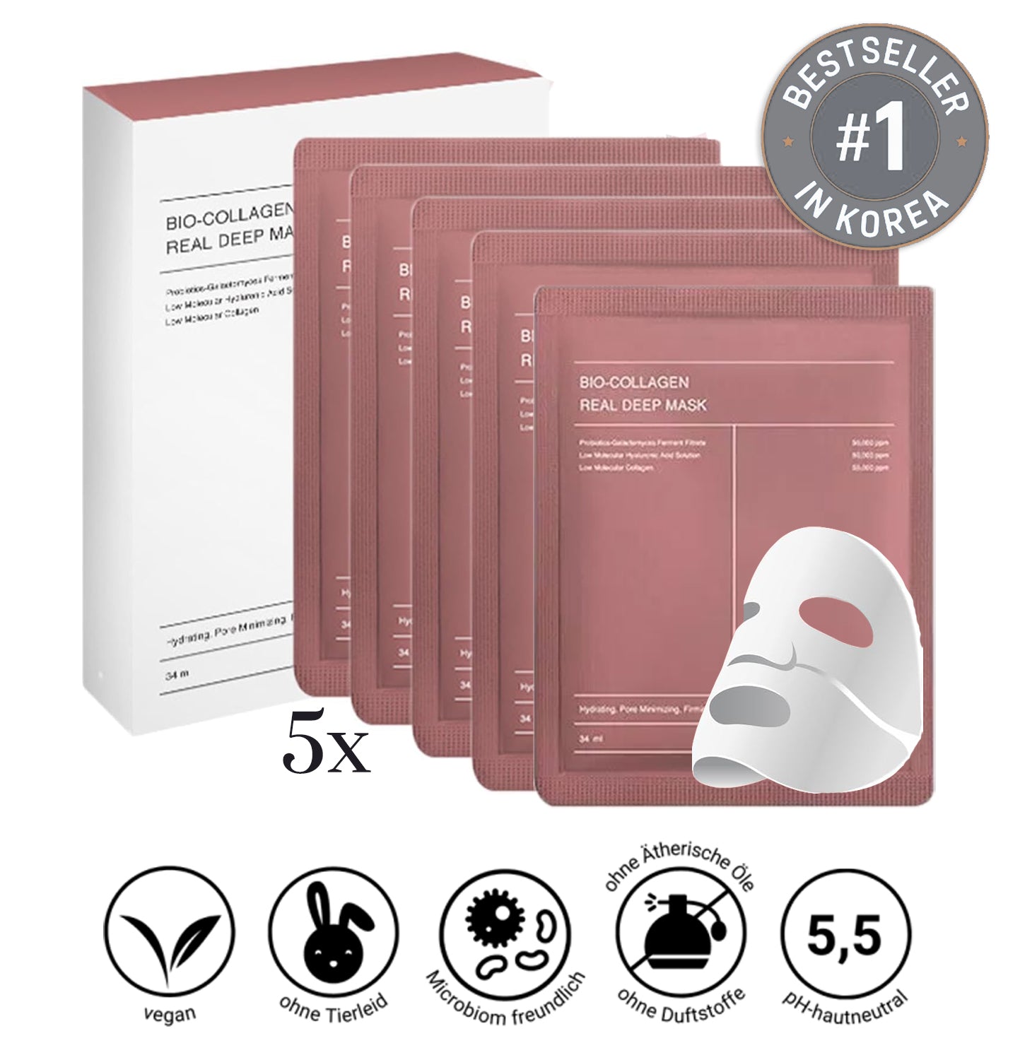 5 Bio-Kollagen Masken